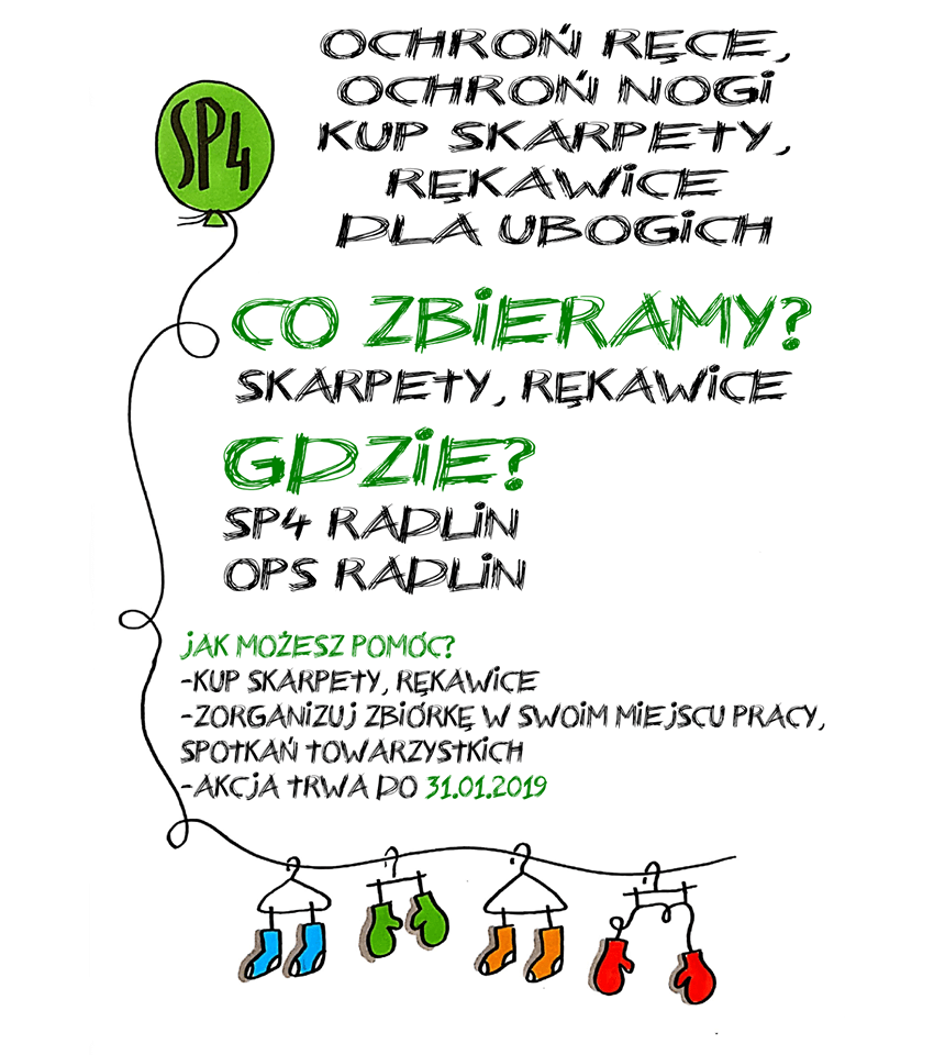 Akcja zbierania skarpet i rękawic